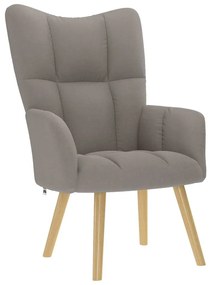 vidaXL Scaun de relaxare, gri taupe, material textil