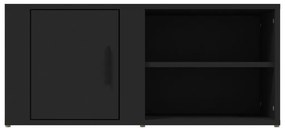 Comode TV, 2 buc., negru, 80x31,5x36 cm, lemn prelucrat 2, Negru
