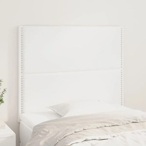 3116265 vidaXL Tăblii de pat, 2 buc, alb, 80x5x78/88 cm, piele ecologică