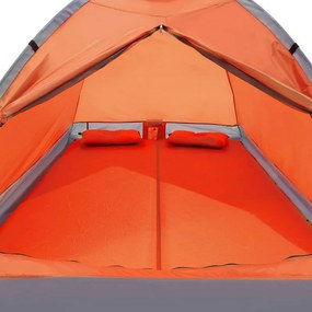 Cort camping (200 x 140 x 100 cm), Spațiu 2 Persoane, cu Fixare anti-vânt, Material impermeabil (Oxford), Acoperiș dublu, Plasă anti-insecte și Protecție solară (UPF50+)