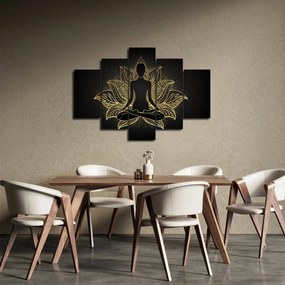 Tablou - Silueta într-o floare de lotus (150x105 cm)