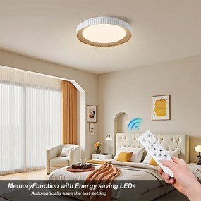 BRILAGI - Plafonieră LED dimabilă NEXO, 48W, 230V, 3000–6000K, albă, Ø 43 cm, cu telecomandă