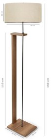 Lampă de podea AYD 1xE27/40W/230V maro/bej