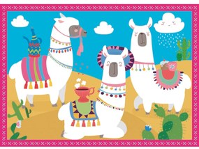Trefl Puzzle Happy Llamas, 4 piese