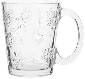 Cană de sticlă Altom  Fulgi de zăpadă 300 ml