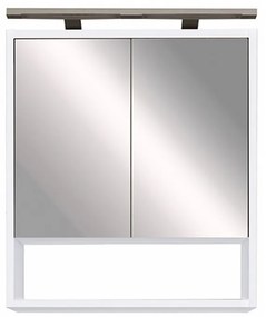 Dulap cu oglindă Luna 60, alb, superior