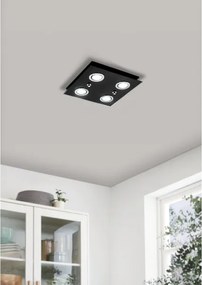 Plafonieră LED Eglo 33804 GRATTINO 4xGU10/2,8W/230V 3000K negru