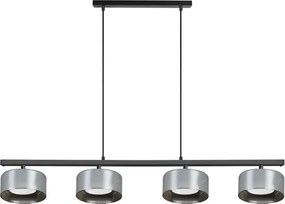 Brilagi - Lustră AURA LUX suspendată pe cablu 4xGX53/30W/230V negru/fumuriu