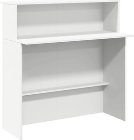vidaXL Birou de recepție, alb, 100x50x103,5 cm, lemn stratificat