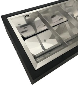 Corp de iluminat fluorescent 2xG13/18W/230V negru 120 cm