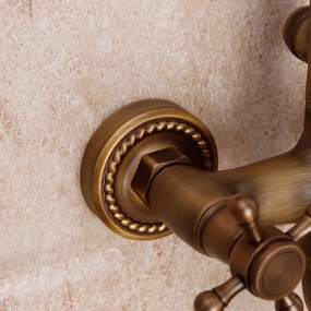Baterie Duș cu Pară și Furtun Bronz Antichizat – Design sofisticat și confort maxim pentru o experiență de duș premium.