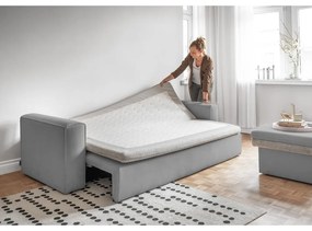 Canapea gri deschis extensibilă 237 cm Wilson – Miuform