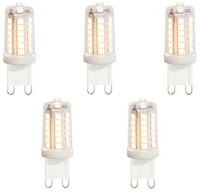 Set de 5 becuri LED G9 transparente 3,5W 480 lm 3000K