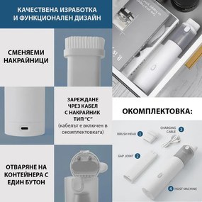 Aspirator de mana portabil Xiaomi Lydsto H2, 120 W, 16000 Pa, 0.1 L, 2 trepte de putere, Autonomie 32 min, Alb