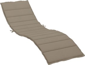 vidaXL Pernă de șezlong, gri taupe, 200x50x3 cm, textil oxford
