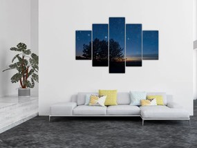 Tablou cu copaci noapte (150x105 cm)