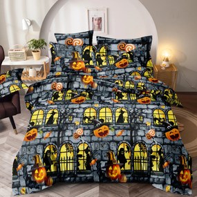 Povlečení z mikrovlákna SCARY PARTY šedé Dimensiune lenjerie de pat: 70 x 80 cm | 140 x 200 cm
