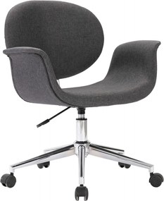 vidaXL Scaun de sufragerie pivotant, gri, material textil