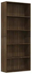 815404 vidaXL Bibliotecă 5 niveluri stejar maro 80x30x189 cm lemn compozit