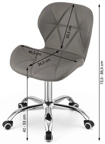 Scaun de birou AVOLA din piele ecologica, bej-gri