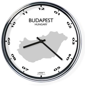 Ceas de birou (deschis sau întunecat) - Budapesta / Ungaria, diametru 32 cm | DSGN, Výběr barev Tmavé
