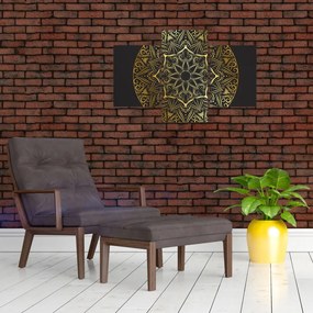 Tablou abstracției aurii (90x60 cm)