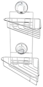 Raft pentru baie argintiu de colț autoadeziv din metal Bestlock Bath – Compactor