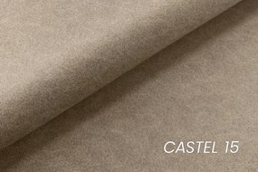 Pat tapițat Nirello 160x200 cu ladă de depozitare - catifea bej Castel 15