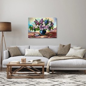 Tablou pe sticlă - Buchet de liliac (70x50 cm)