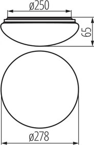 Kanlux 31539 - Plafonieră LED cu senzor CORSO LED/12W/230V CCT Ø 27,8 cm IP44