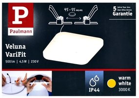 Paulmann 92393 - LED/4,5W IP44 Lampă încastată baie VARIFIT 230V