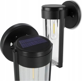 Lampă solară de perete cu LED 1W/3,7V 500 mAh IP65 negru