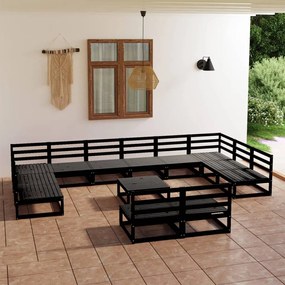 vidaXL Set mobilier de grădină, 13 piese, lemn masiv de pin