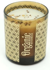 Lumânare aromată organică Sage &amp; Lavender 200g în sticlă cu folie aurie