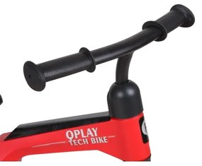 QPlay Tech - Bicicletă de echilibru roșie