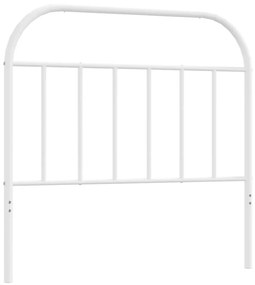 353713 vidaXL Tăblie de pat metalică, alb, 100 cm