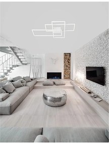 Lustra LED aplicata design modern geometric BILBAO 55W alba NVL-9977001