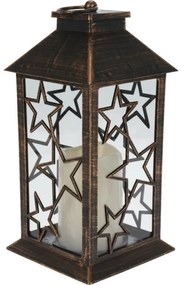 Lanternă cu lumânare LED Trifle Star negru, 14 x28 cm