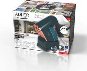 Aparat multifunctional de curatare cu aburi Adler AD 7050, 1200 W, 22ml/min, Rezistenta apa IPX4, 0.120 L, Accesorii, Verde