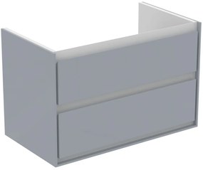 Dulap pentru lavoar, 80x44x52 cm, 2 sertare, gri deschis alb mat 800x440 mm