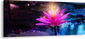 Tablou cu lotus pe apă (120x50 cm)
