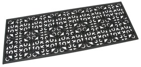 Covoraș de curățat din cauciuc Circles Deco 45 x 120 x 0,9 cm, negru