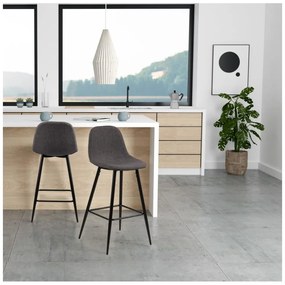 Set 2 scaune Actona Wilma, gri închis