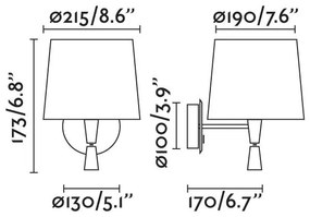 Aplica moderna design elegant SAMBA reader LED alb/galben