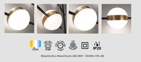Lustra aplicata LED design Art Deco cu 4 surse de lumina Cuba
