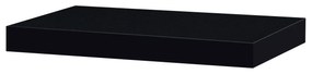 Etajeră de perete P-023 BK negru lucios, 40 x 24 x 4 cm, luciu