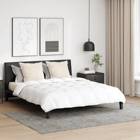 vidaXL Pilotă Altele cu pernă 3 pcs Alb 200 x 220 cm Jos