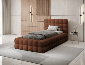 Pat tapitat cu cadru metalic, 90x200 cm, Dizzle, Eltap (Culoare: Bej / Touch 18)