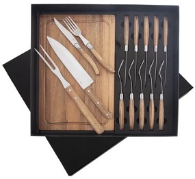 Tacâmuri argintii/în culoare naturală din oțel inoxidabil 15 buc. – Orion