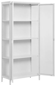 Vitrină albă din metal 80x175 cm Brisbane – House Nordic